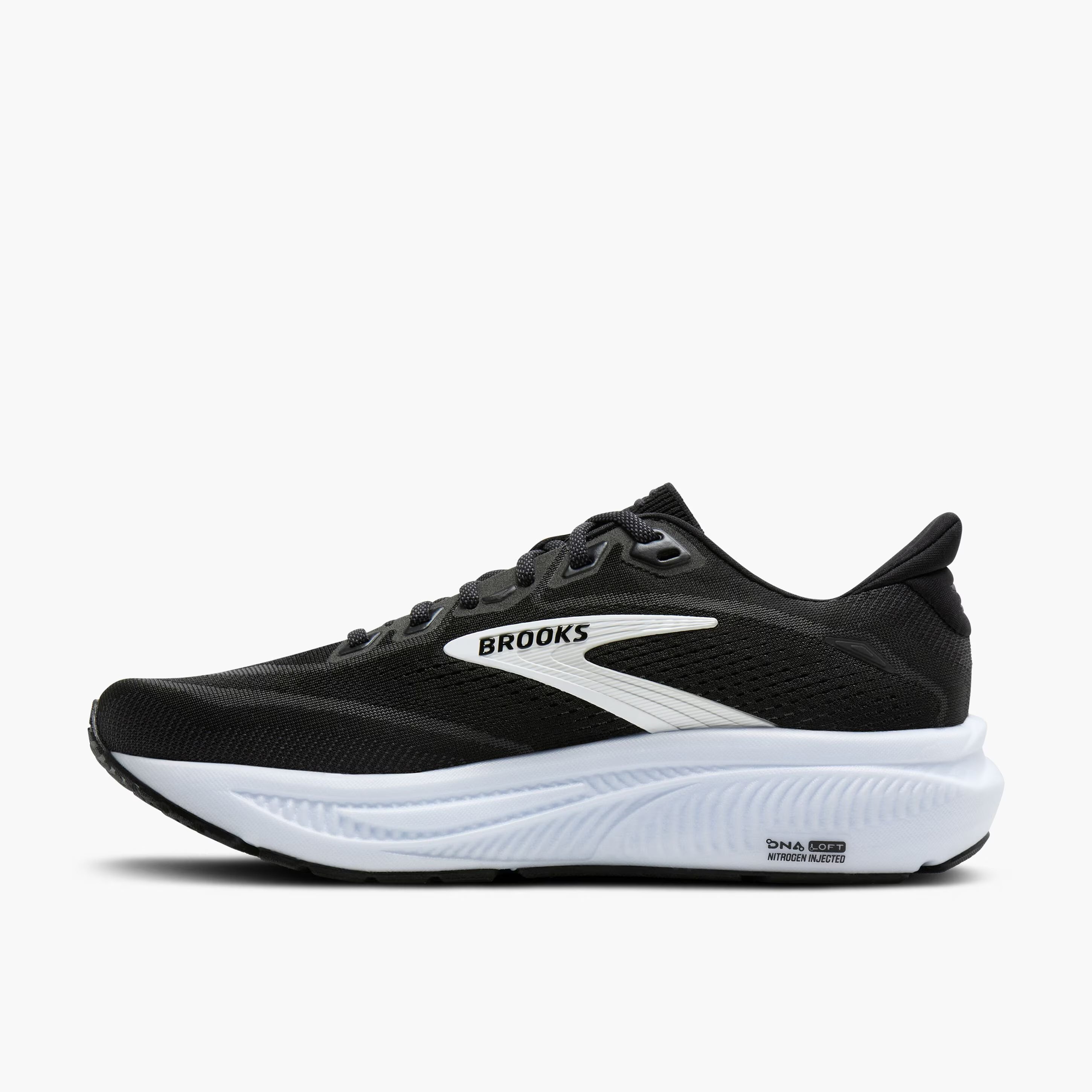 Men's Brooks Running Ghost 18 Road Running Shoe in Black/Grey/White