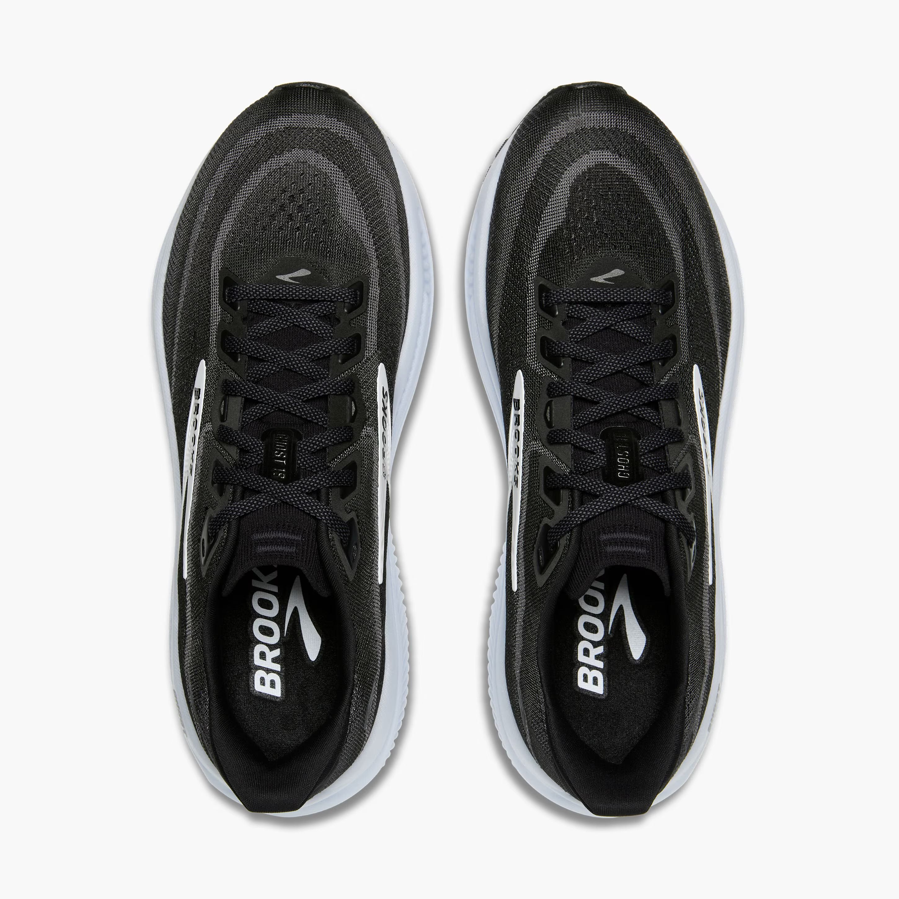 Men's Brooks Running Ghost 18 Road Running Shoe in Black/Grey/White