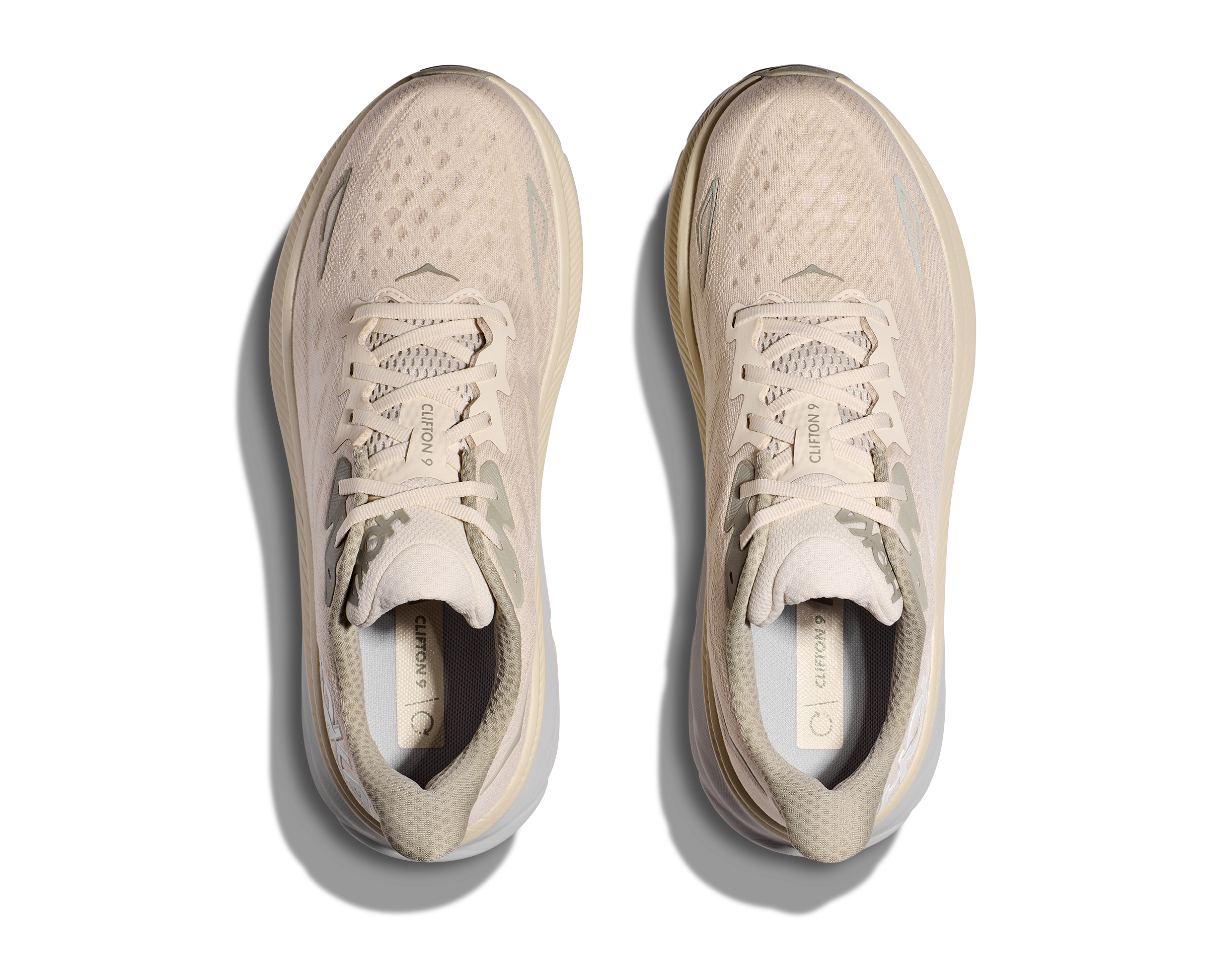 Men's HOKA Clifton 9 Running Shoe in Oat Milk / Barley