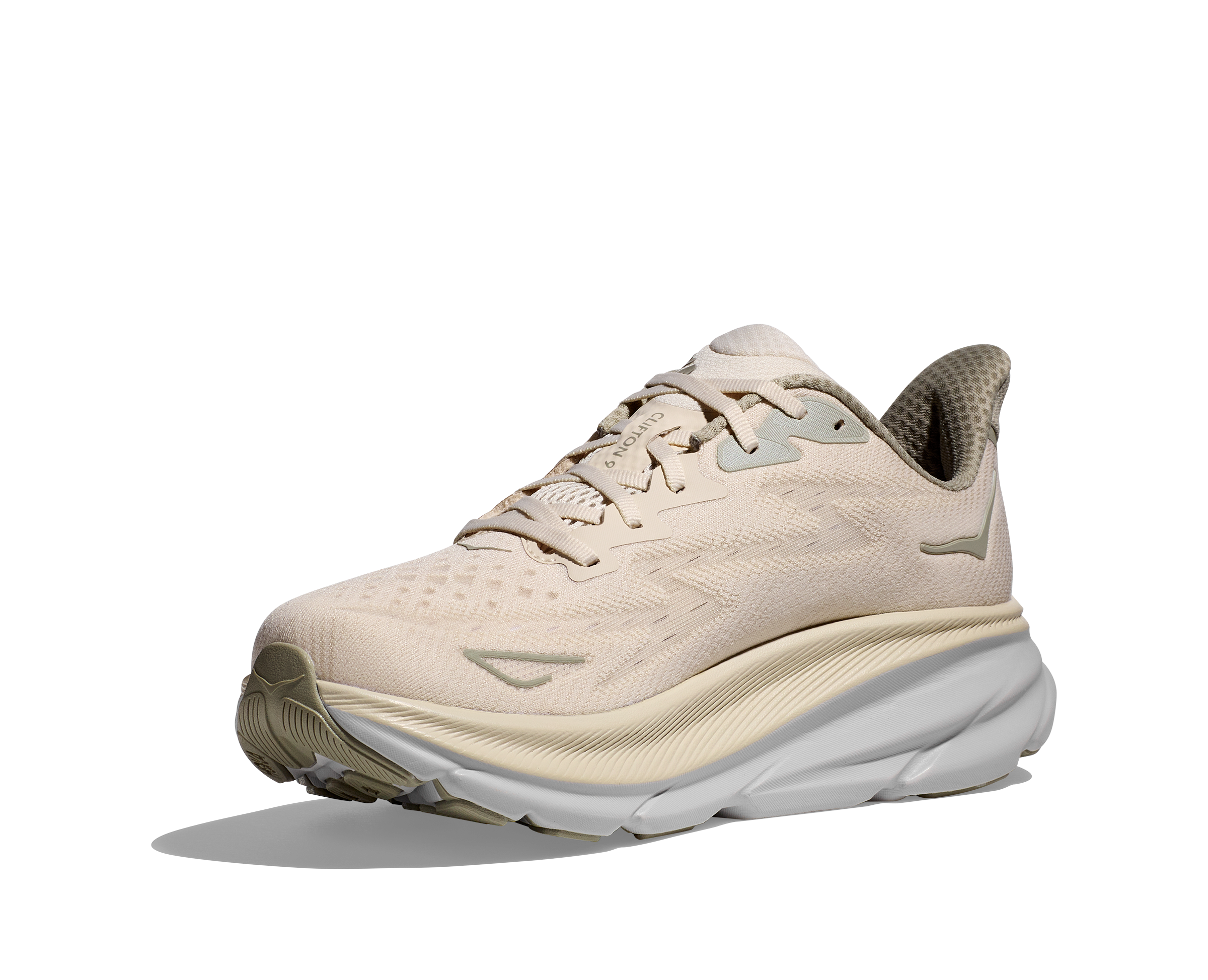 Men's HOKA Clifton 9 Running Shoe in Oat Milk / Barley