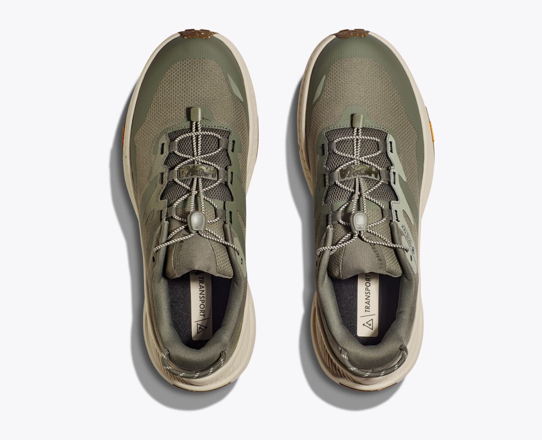 Men's HOKA Transport GTX Everyday Shoe in Slate | Oat Milk