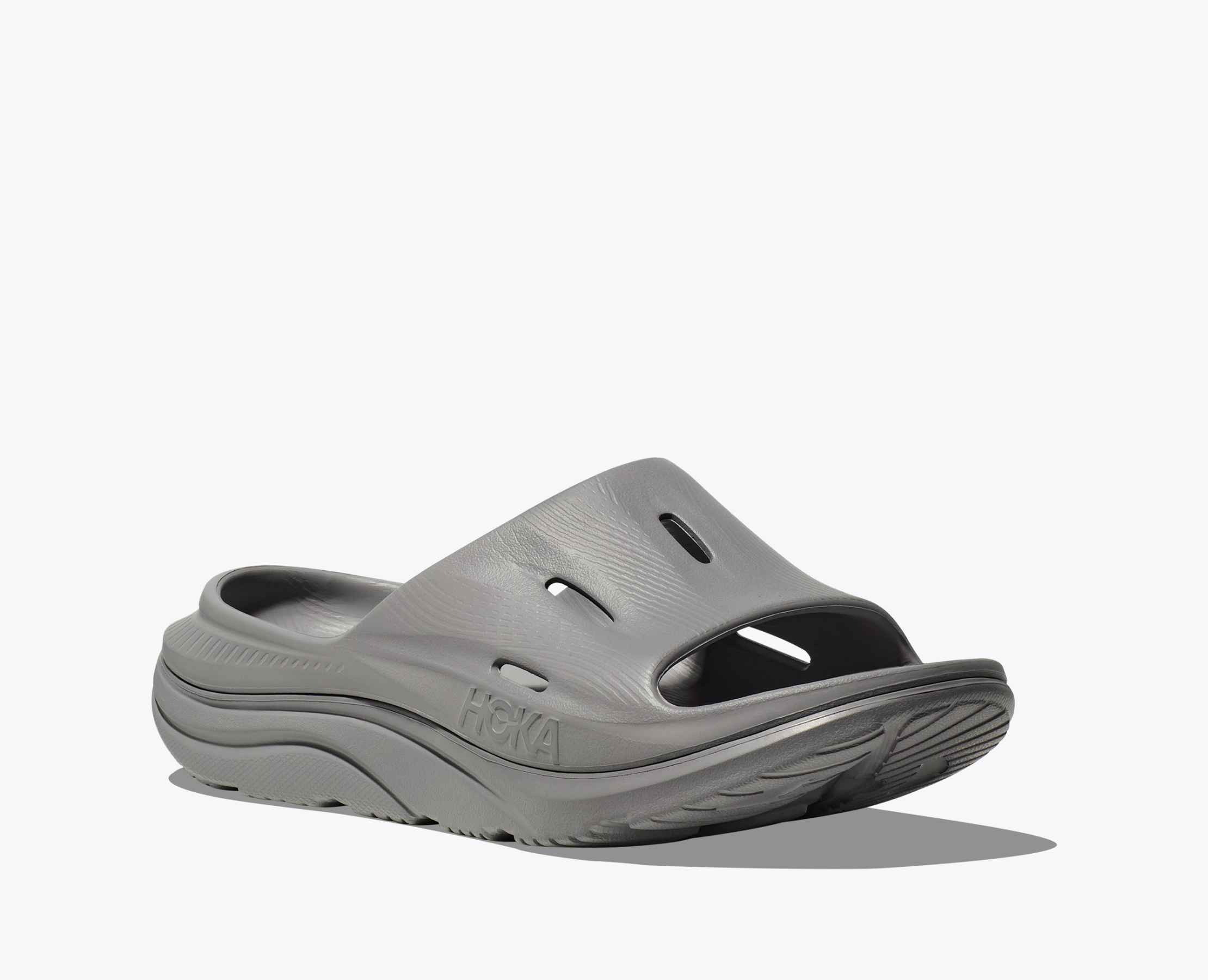 HOKA Ora Recovery Slide 3 Shoes in Grey | Grey