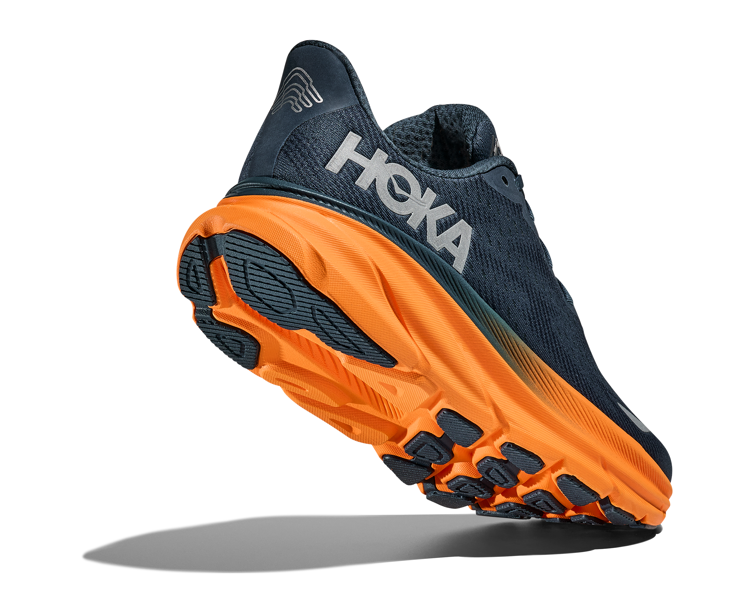Men's HOKA Clifton 9 GTX  Running Shoe in Stormy Skies / Orange Zest