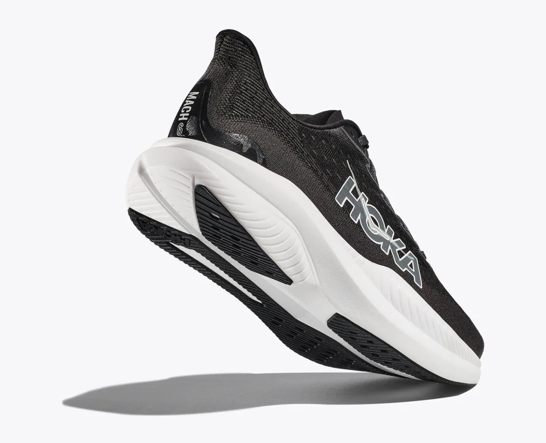Men's HOKA Mach 6 Running Shoe in Black / White
