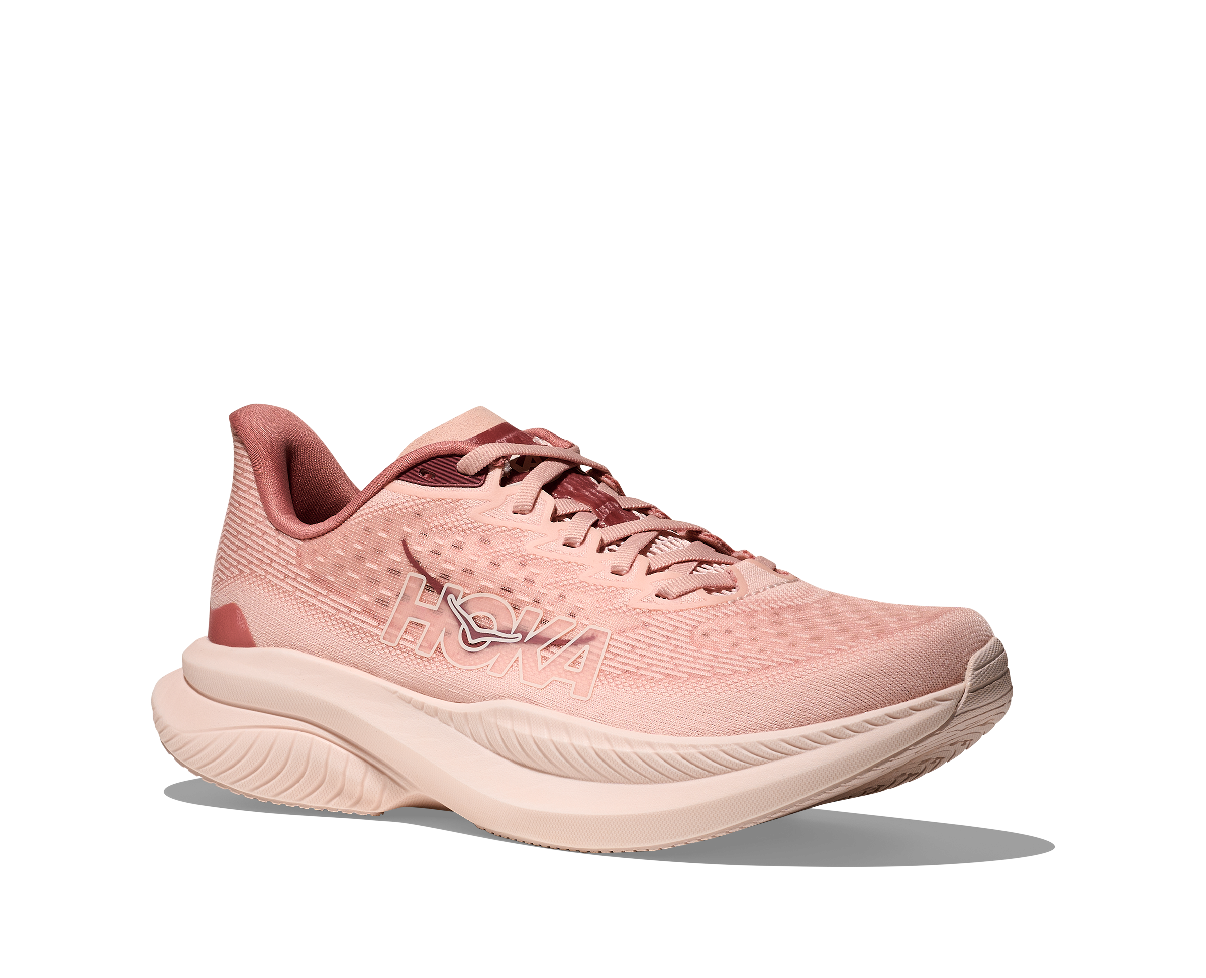 Women's HOKA Mach 6 Running Shoe in Rose Latte | Blush