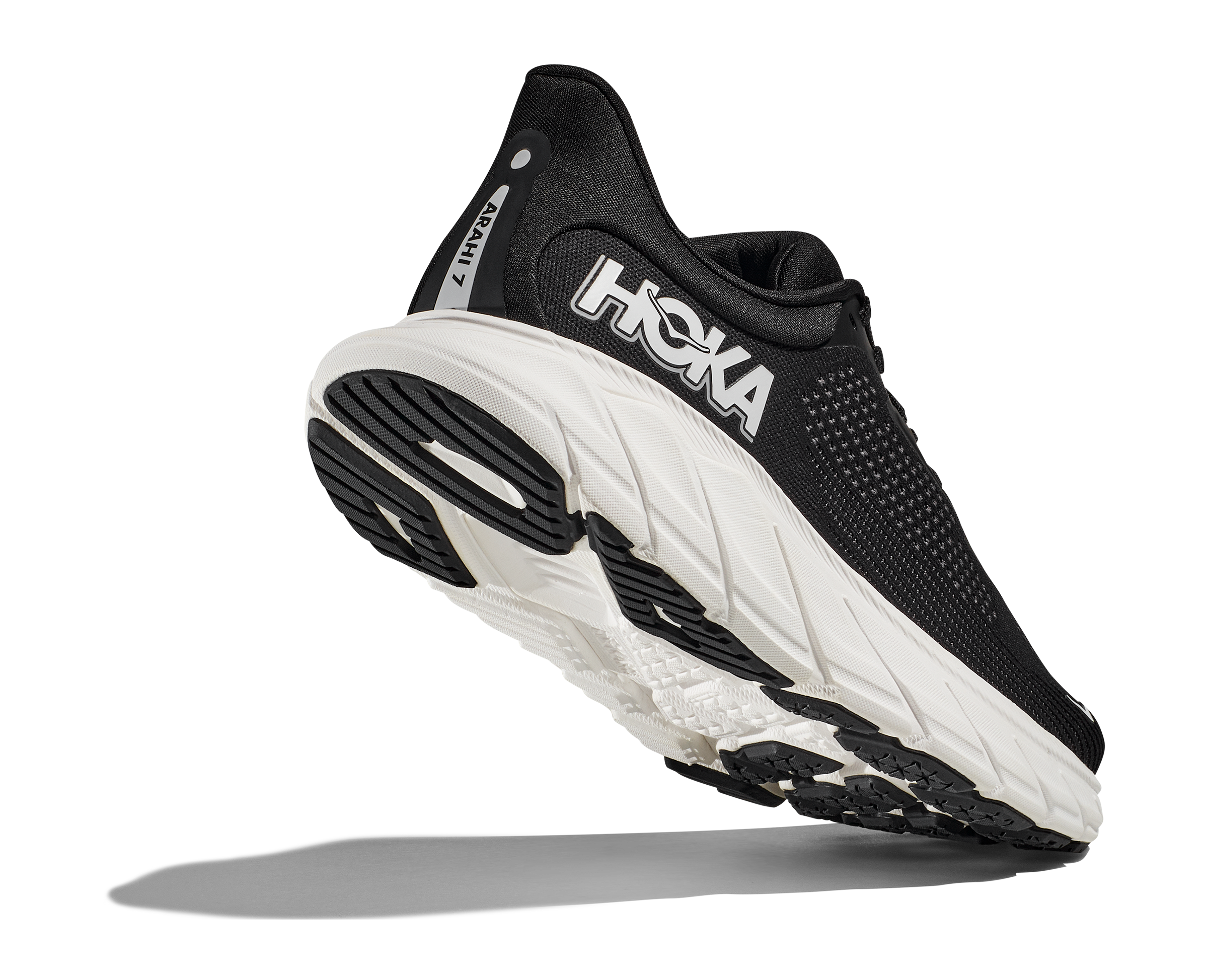 Men's HOKA Arahi 7 Running Shoe in Black | White