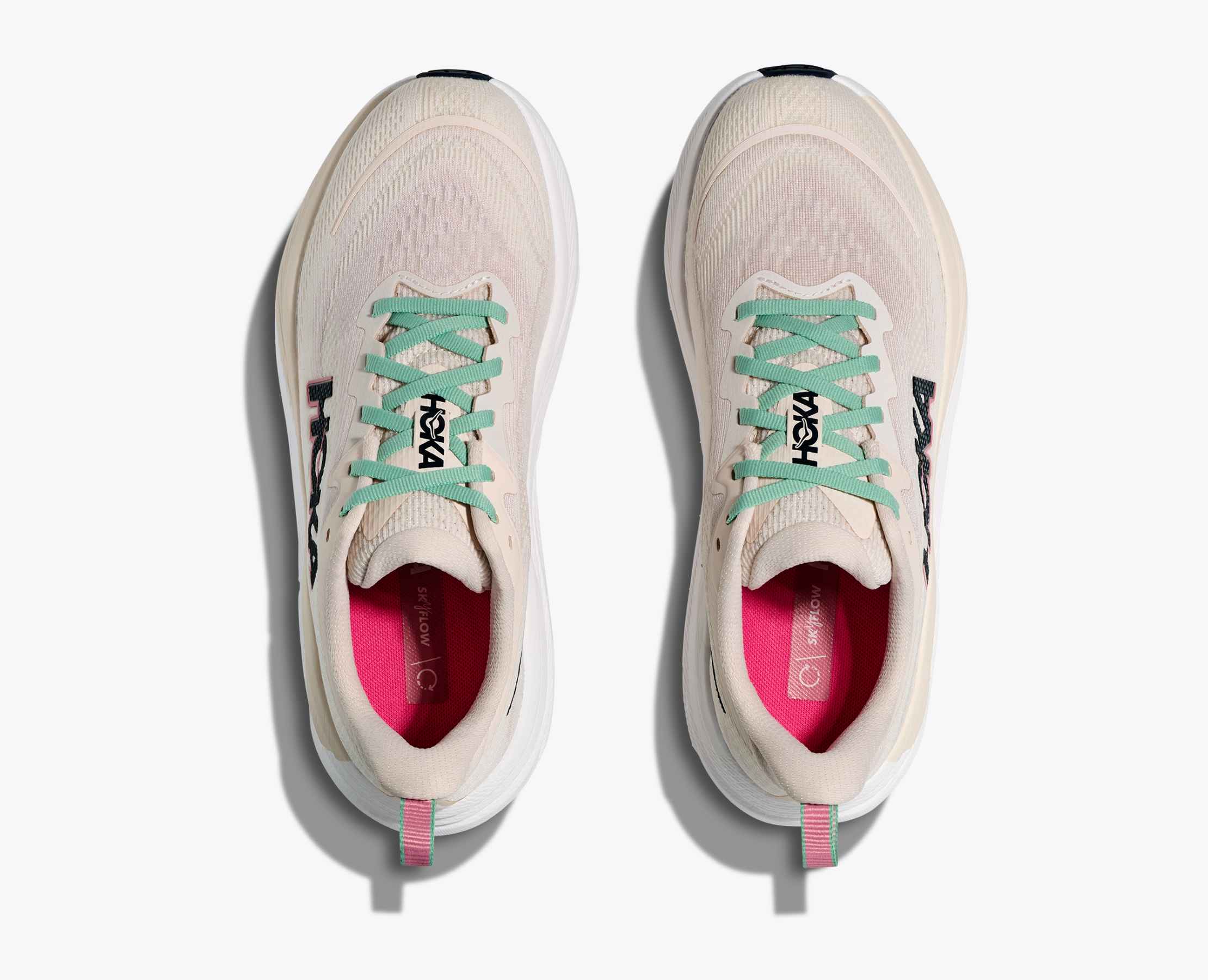 Women's HOKA Skyflow Running Shoe in Rose Cream | Alabaster