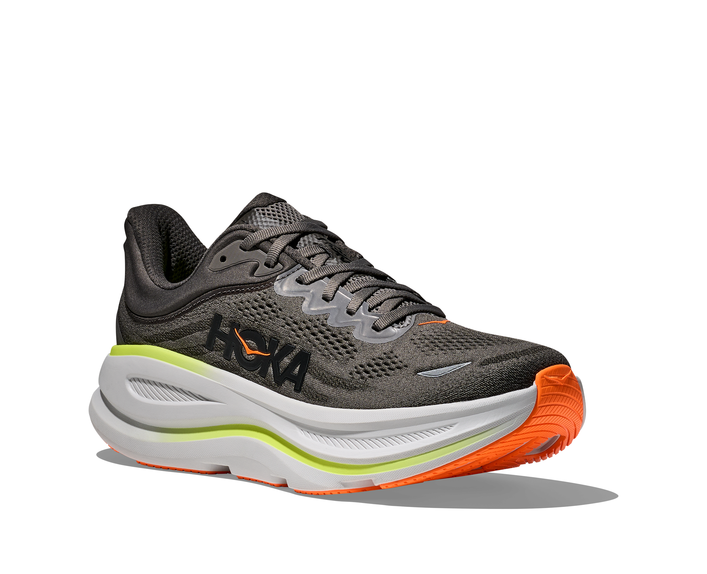 Men's HOKA Bondi 9 Running Shoe in Asphalt Grey | Gravel