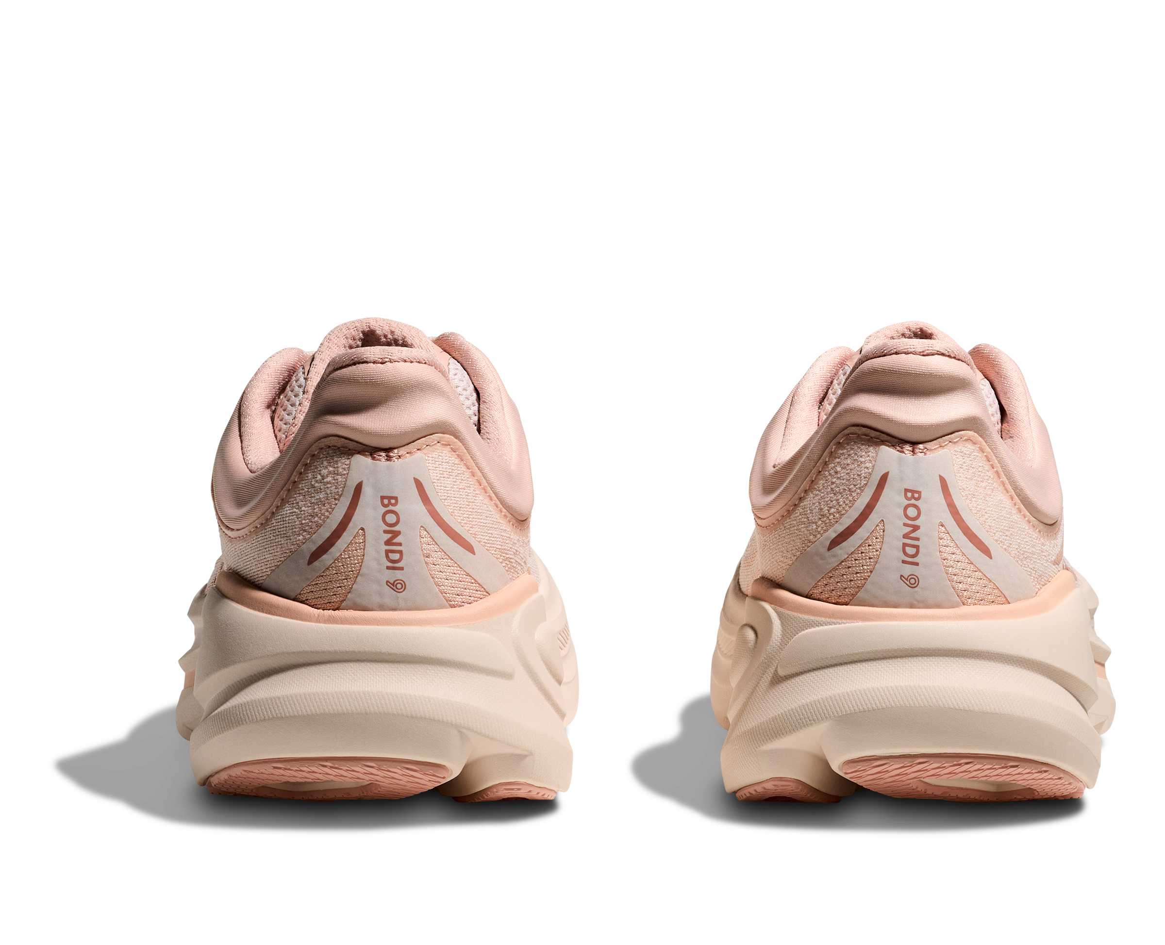 Women's HOKA Bondi 9 Running Shoe in Rose Latte | Rose Cream