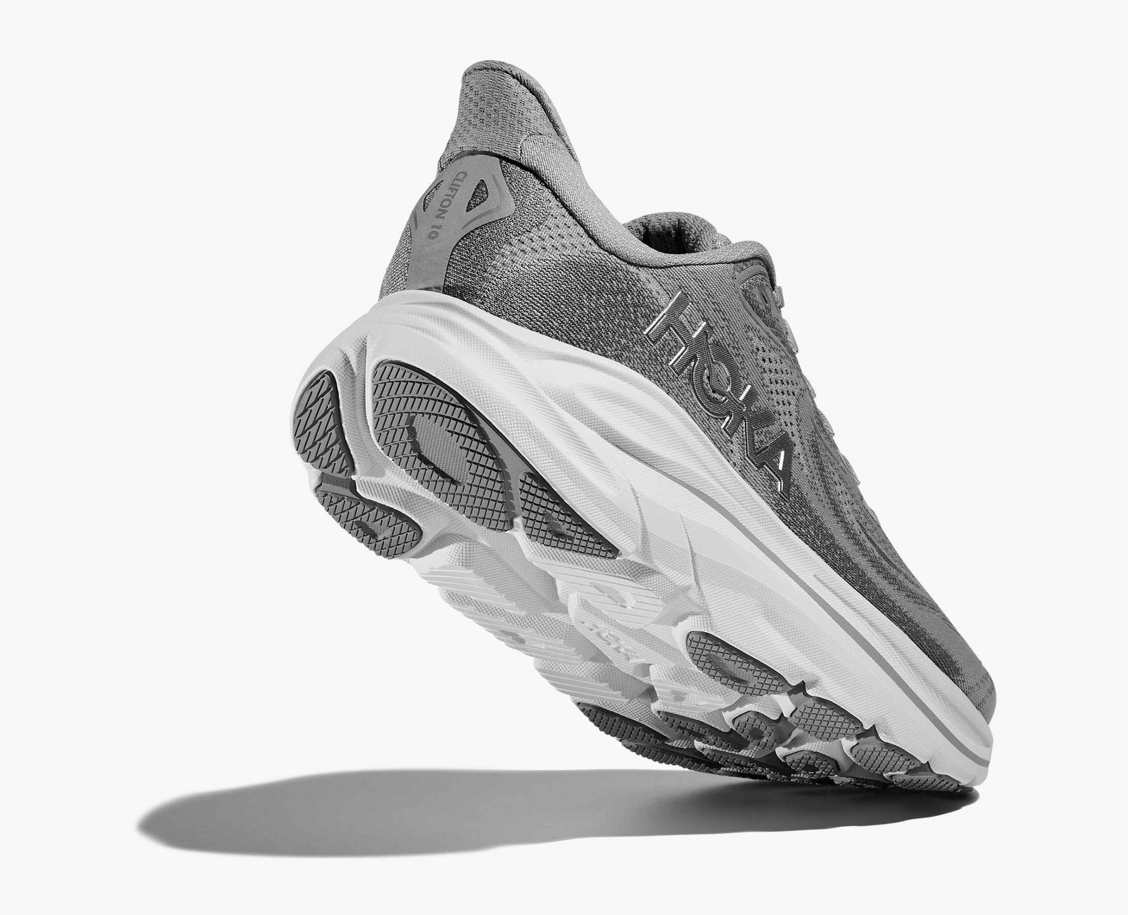 Women's HOKA Clifton 10 Running Shoe in Stellar Grey | Galactic Grey