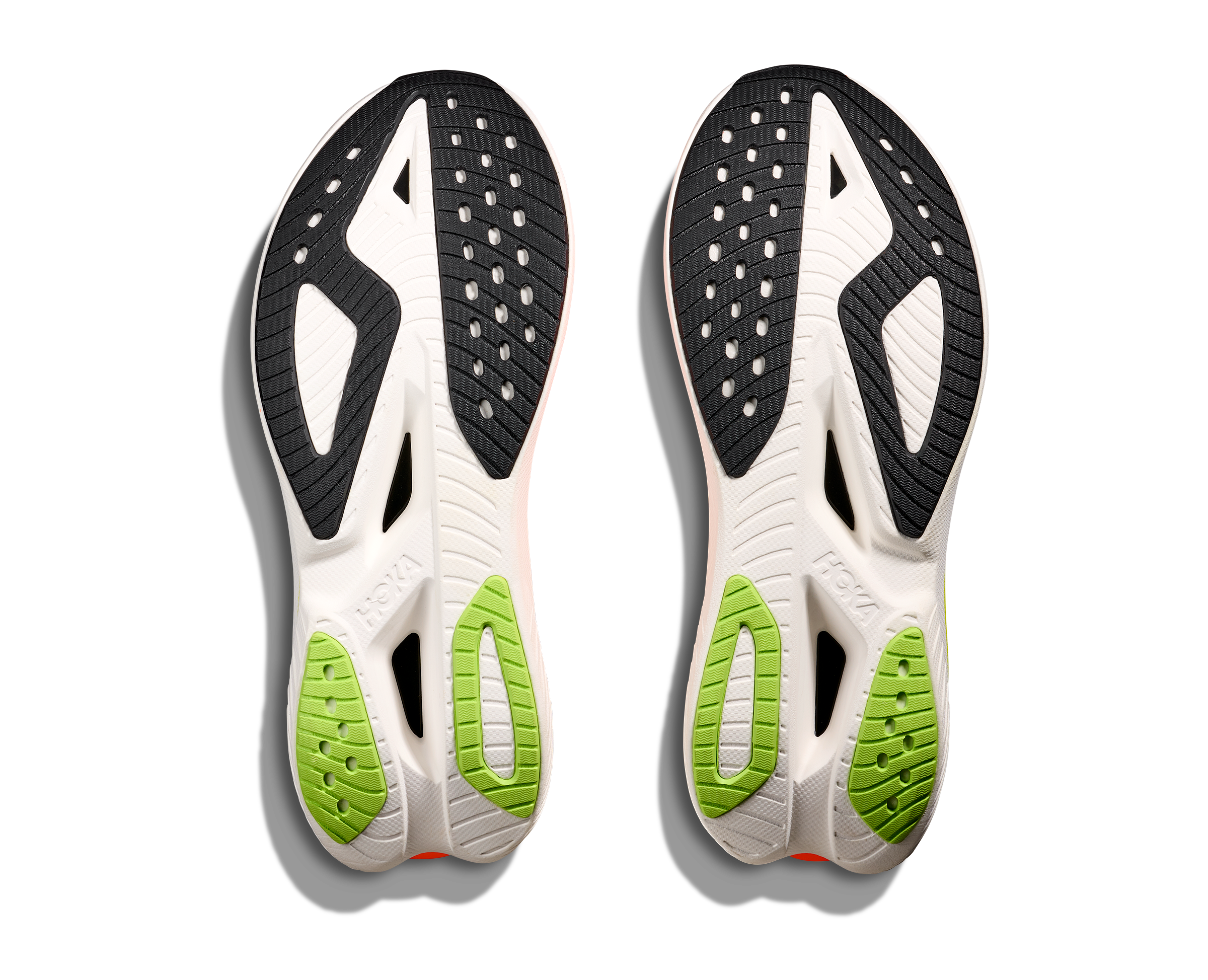 Men's HOKA  Mach X 3 Running Shoe in White | Neon Tangerine