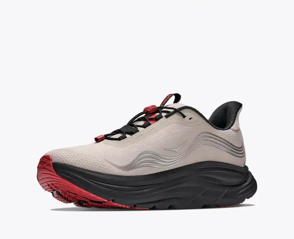 Men's HOKA Clifton 11 GTX Running Shoe in River Rock Grey | Carbon Black