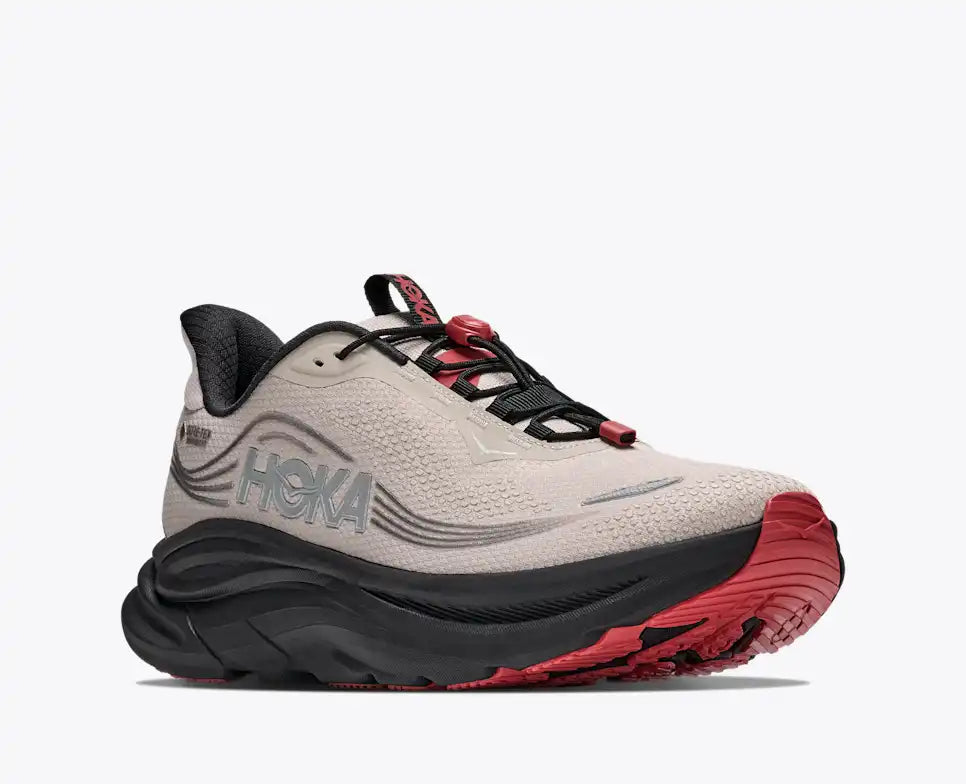 Men's HOKA Clifton 11 GTX Running Shoe in River Rock Grey | Carbon Black