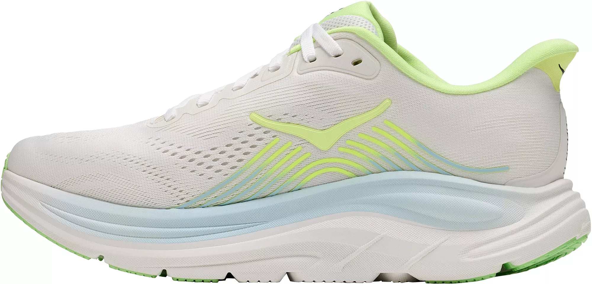 Women's HOKA Clifton 11 Running Shoe in Frost | Neon Yuzu