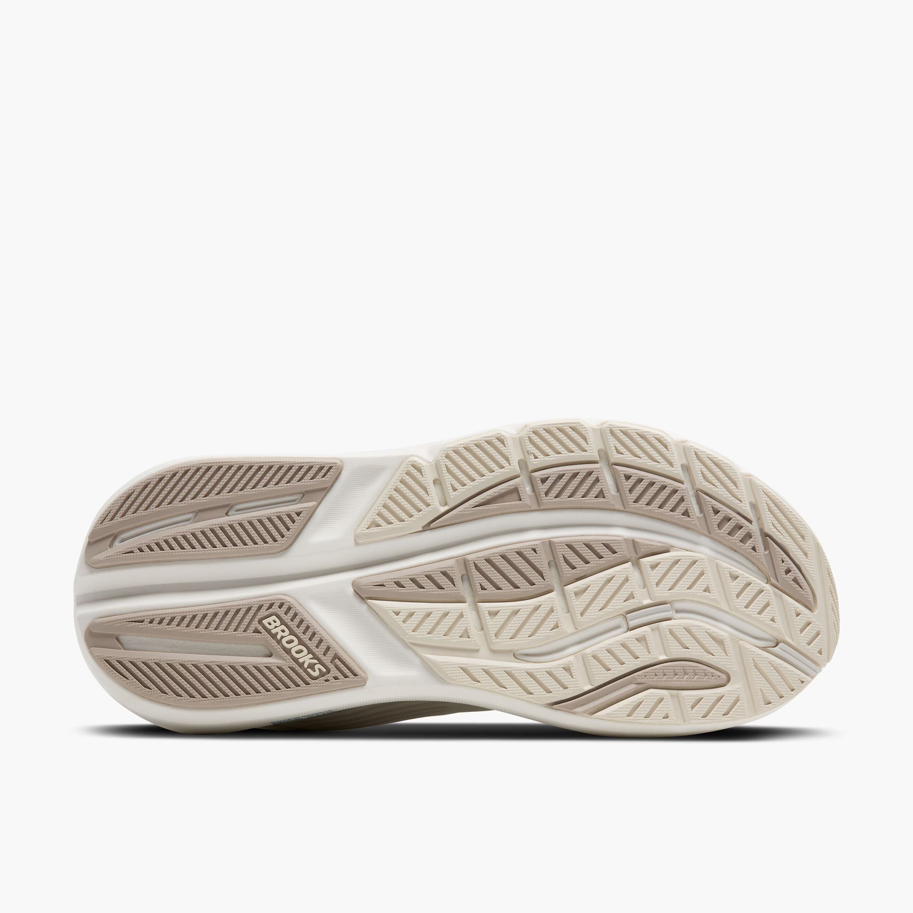 Women's Brooks Ghost Max 3 Road Running Shoe in Coconut/Chateau Grey/Blue