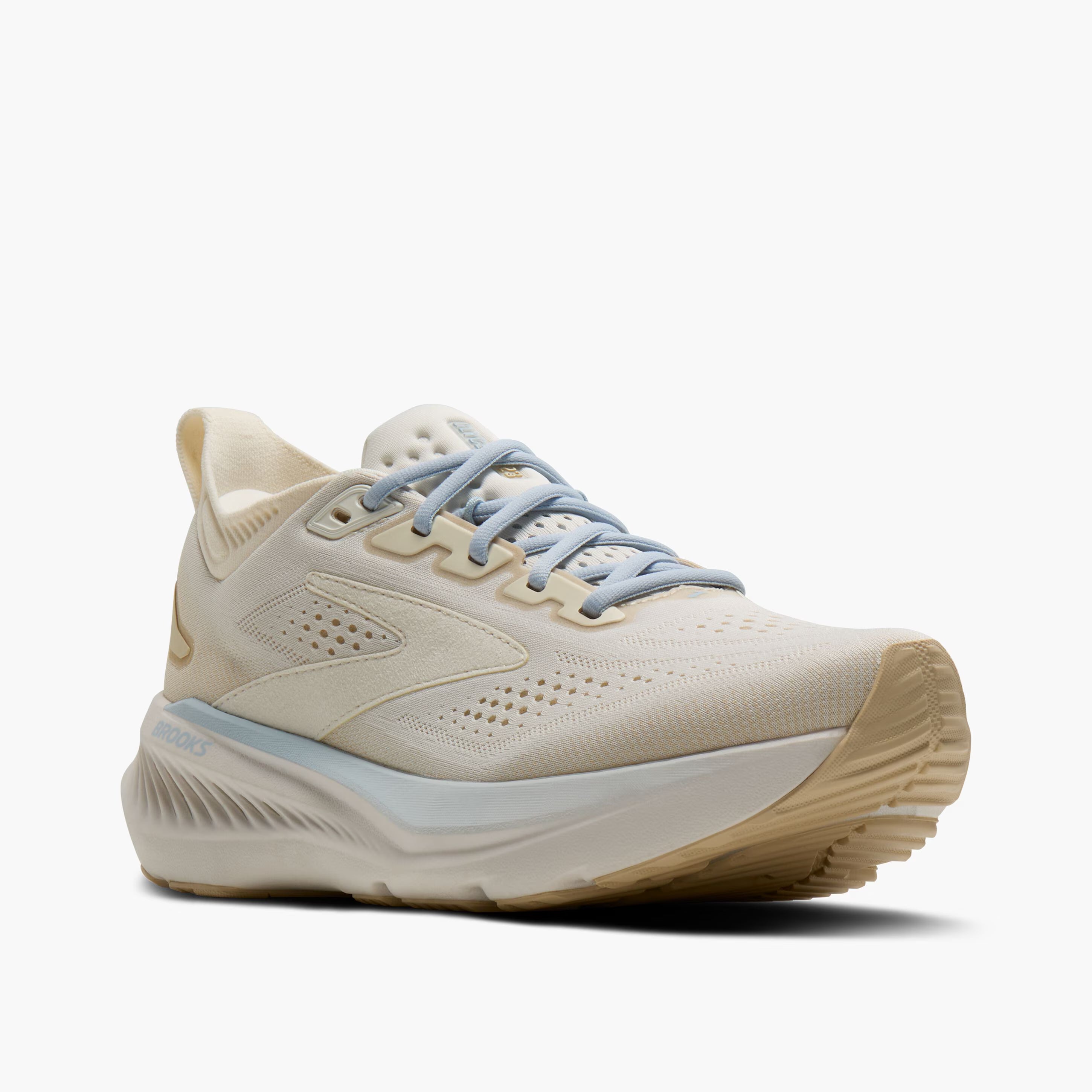 Women's Brooks Running Glycerin 23 Road Running Shoe in Coconut/Sand/Skyway