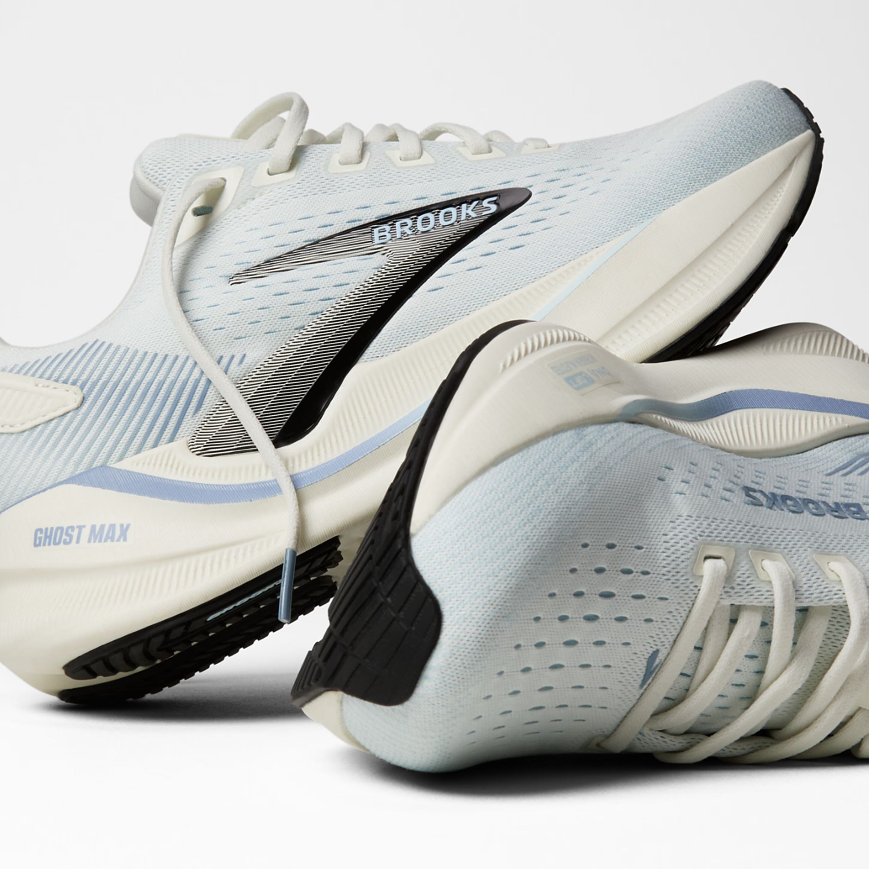 Women's Brooks Running Ghost Max 4 Running Shoe in Grey/Nantucket/Rain Washed