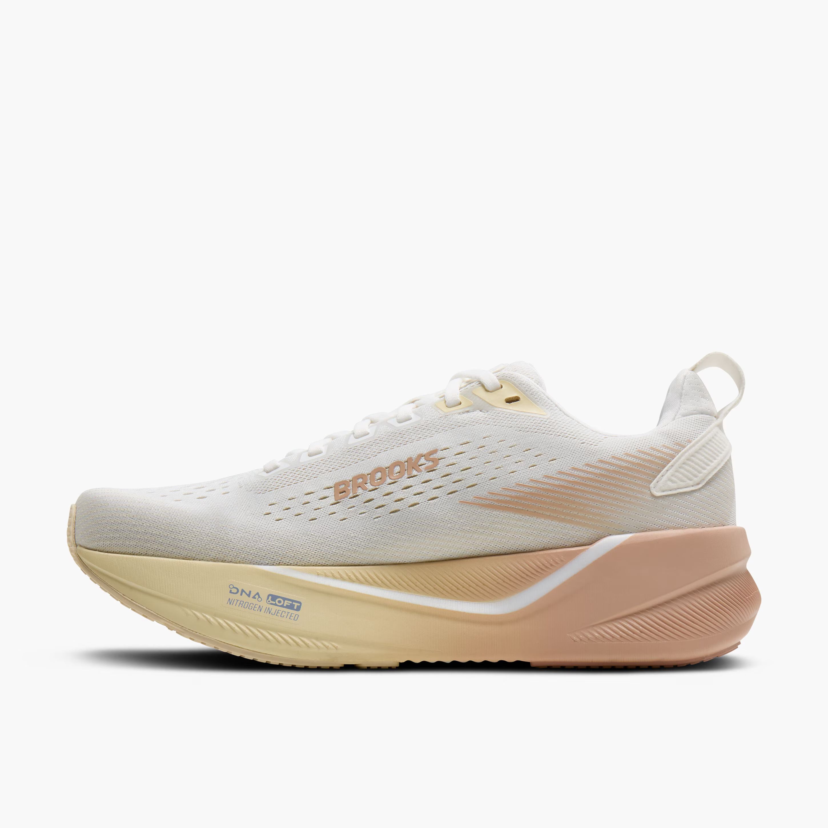 Women's Brooks Running Ghost Max 4 Running Shoe in White/Rose/Rutabaga