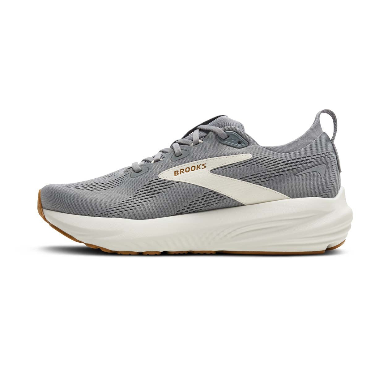 Men's Brooks Glycerin 22 Road Running Shoe in Primer Gray/Gray/Honey Ginger