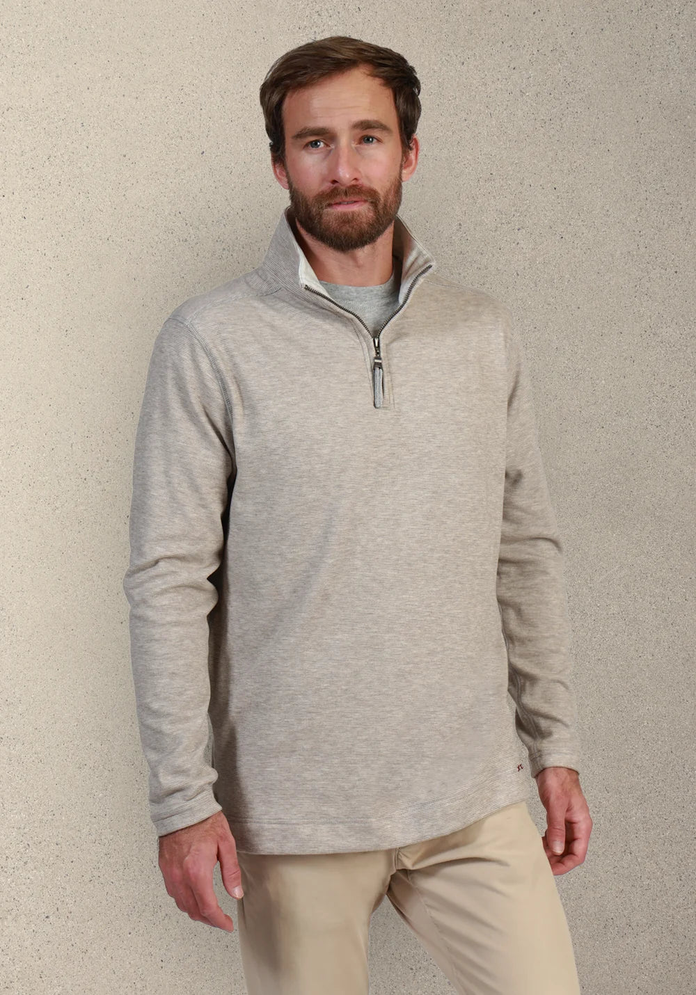 True Grit Daybreak Performance Quarter-Zip in Soft Brown