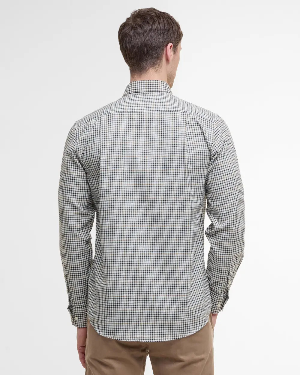 Barbour Henderson Thermo Weave Long-Sleeved Shirt in Whisper White