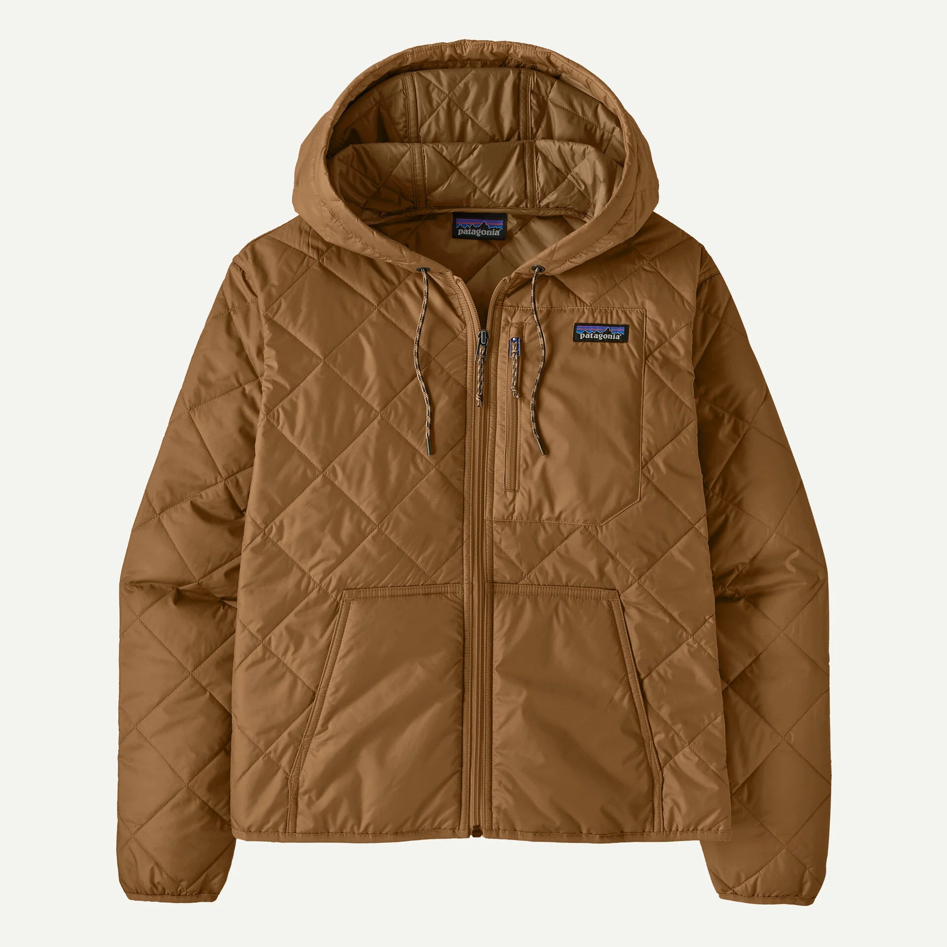 Patagonia Women's Diamond Quilted Bomber Hoody in Deer Brown