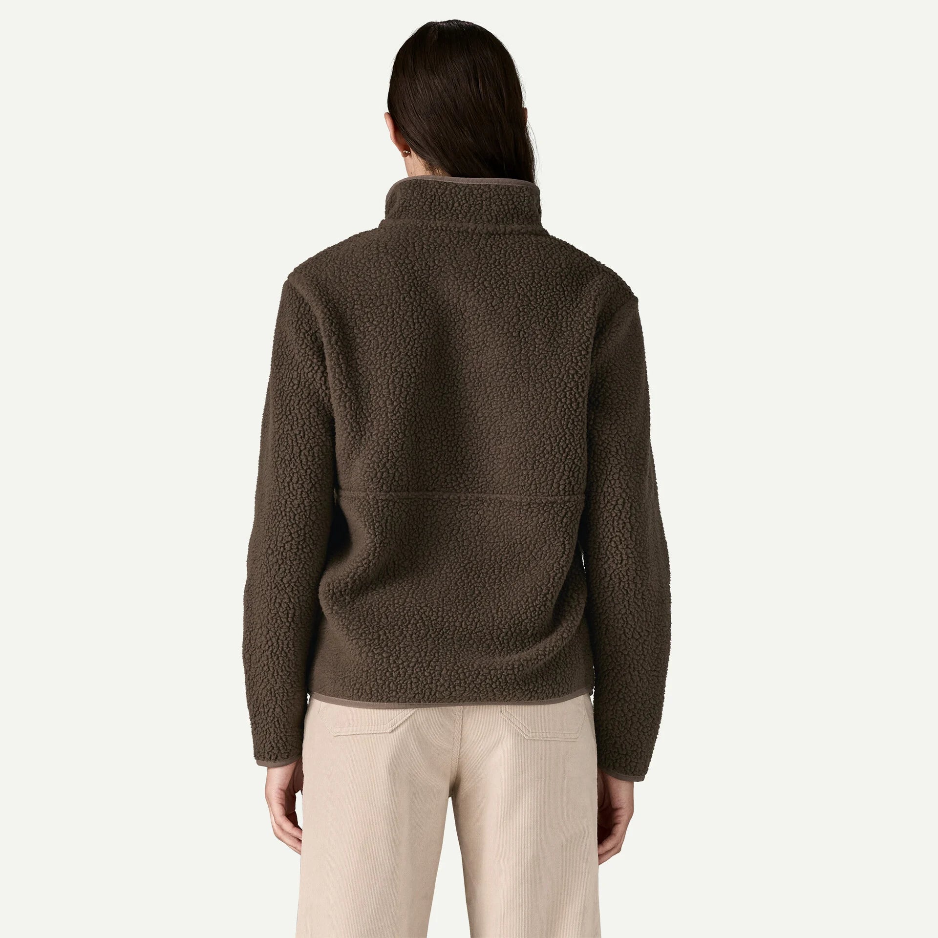 Patagonia Women's Retro Pile Fleece Marsupial Pullover in Otter Brown