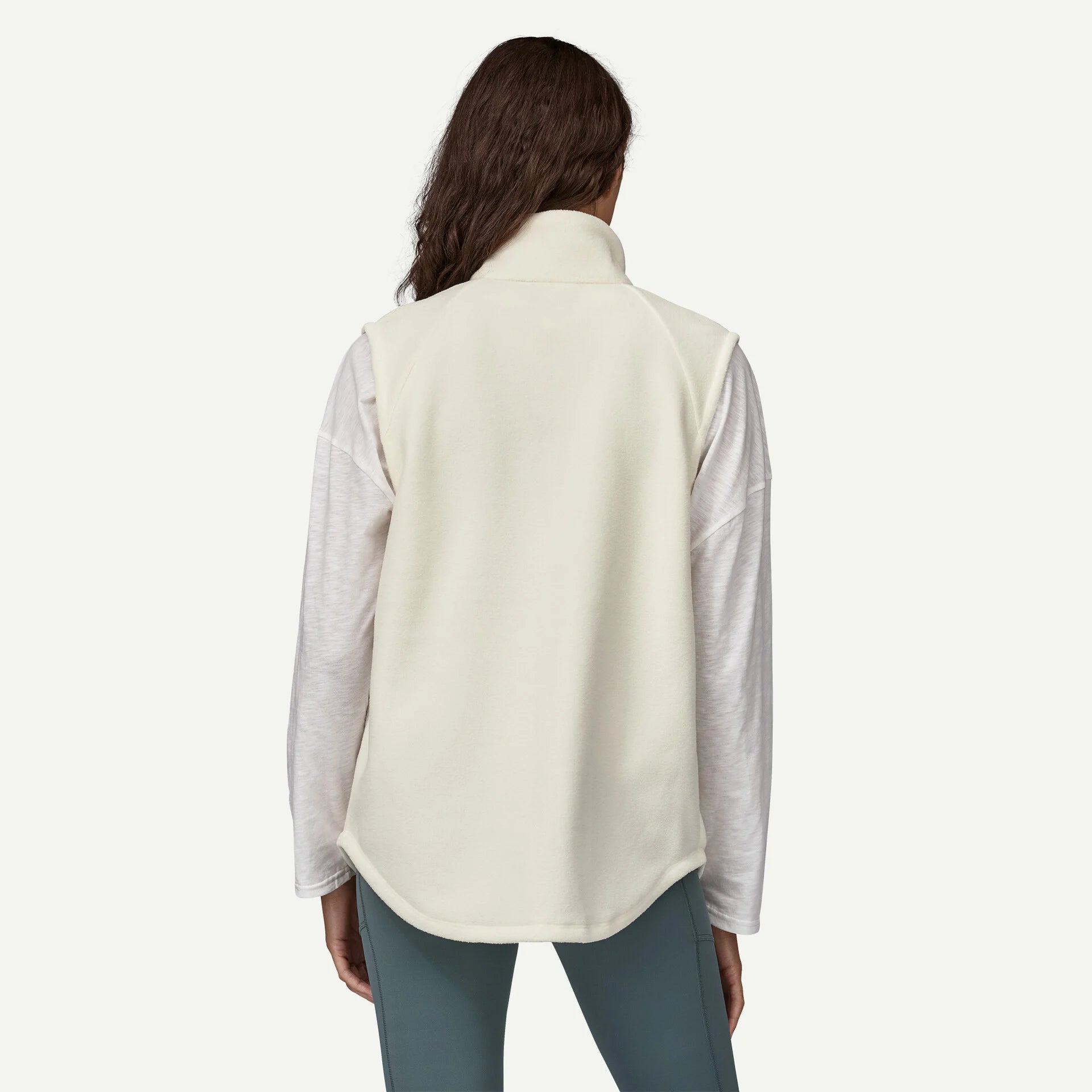 Patagonia Women's Classic Microdini Fleece Vest in Birch White
