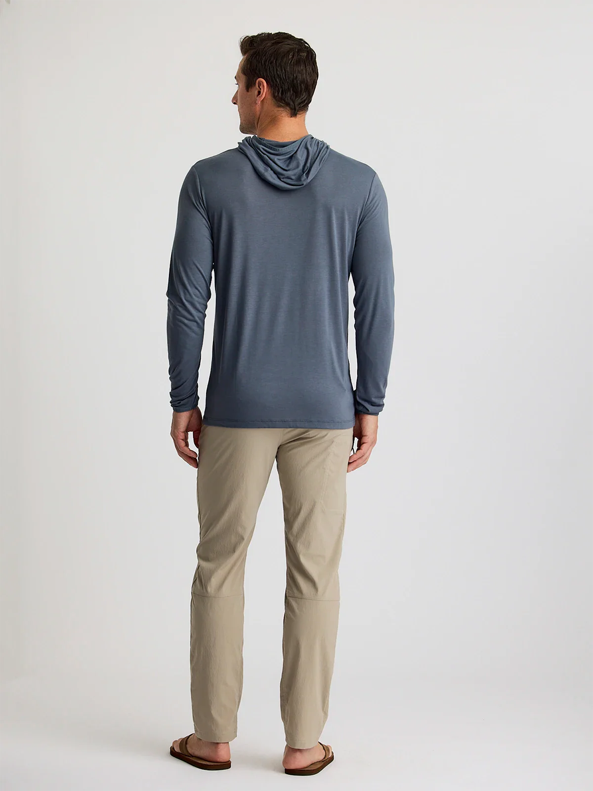 Free Fly Men's Bamboo Lightweight Hoodie in Storm Cloud