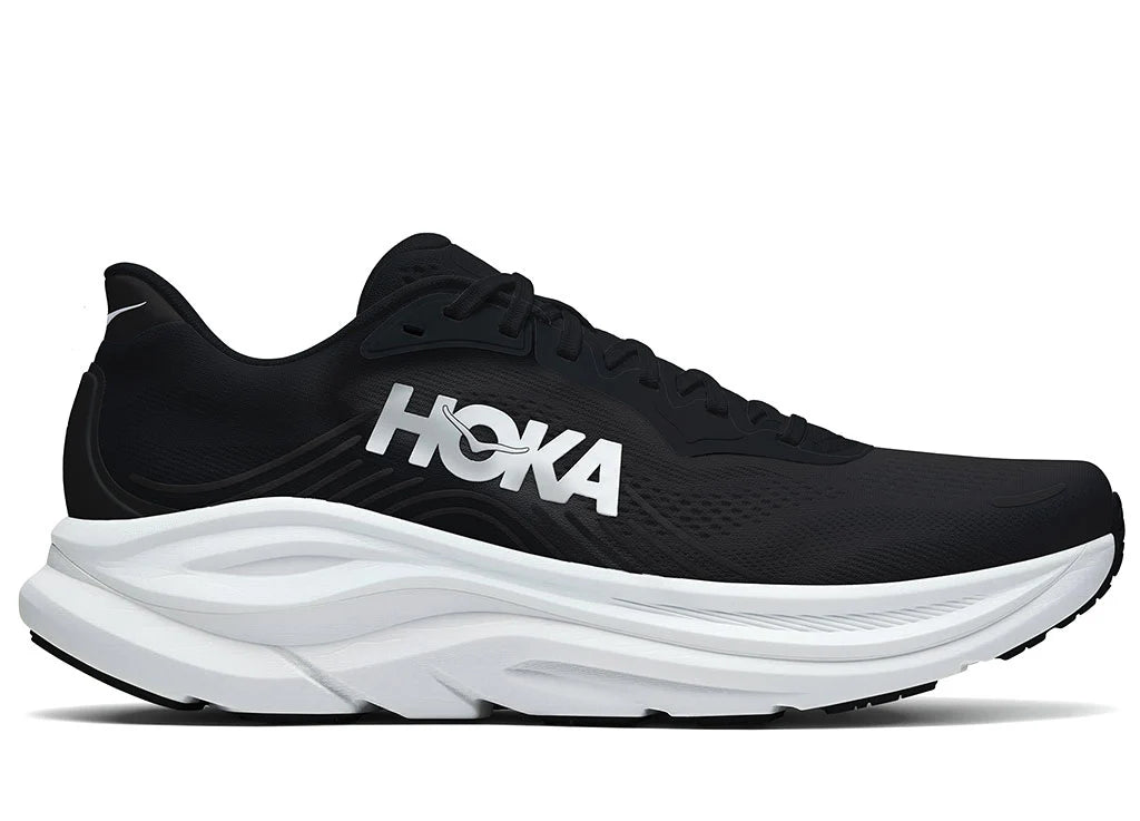 Men's HOKA Clifton 11 Running Shoe in Black | White