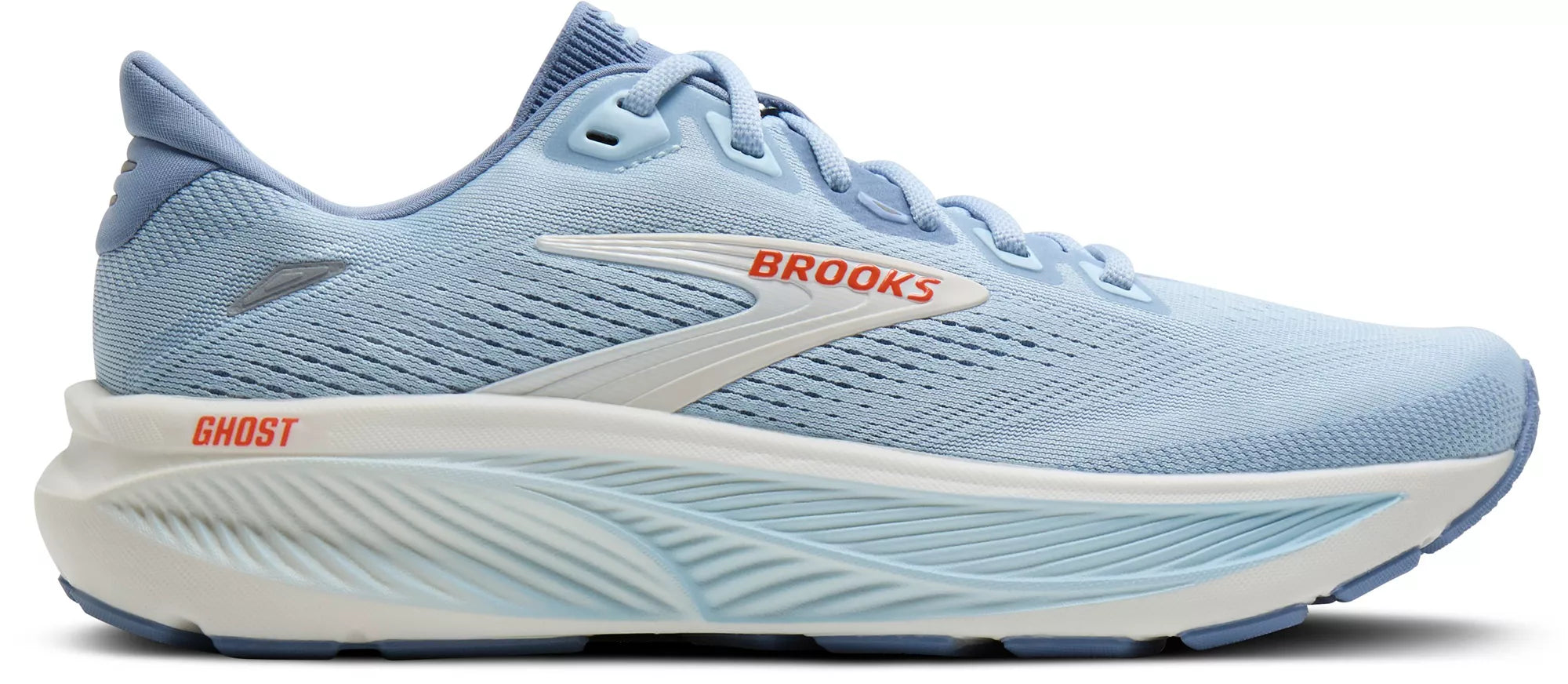 Women's Brooks Running Ghost 18 Road Running Shoe in Nantucket/Tigerlily/Coconut
