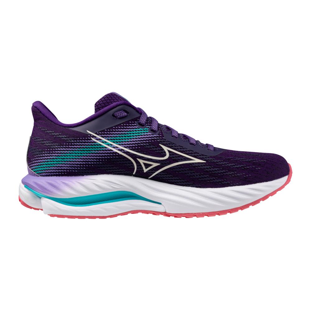 Women's Mizuno Wave Inspire 21 Running Shoe in Vintage Indigo White