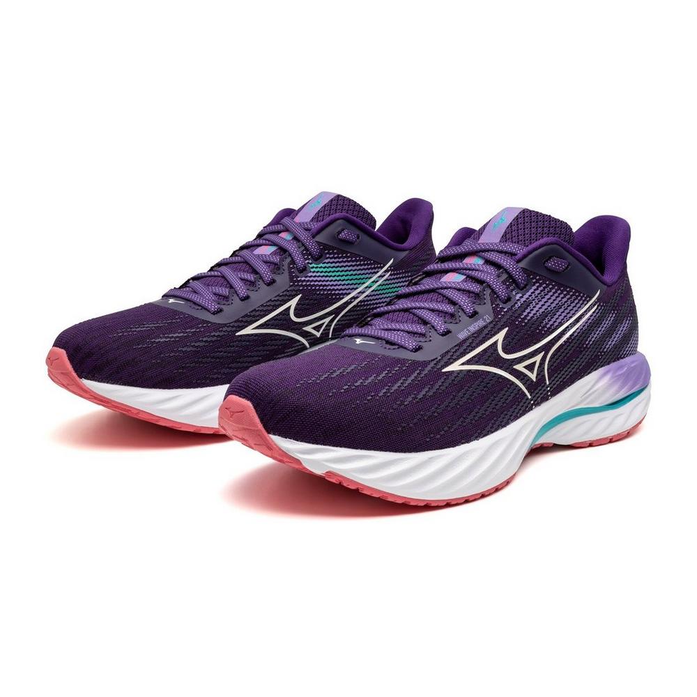 Women's Mizuno Wave Inspire 21 Running Shoe in Vintage Indigo White