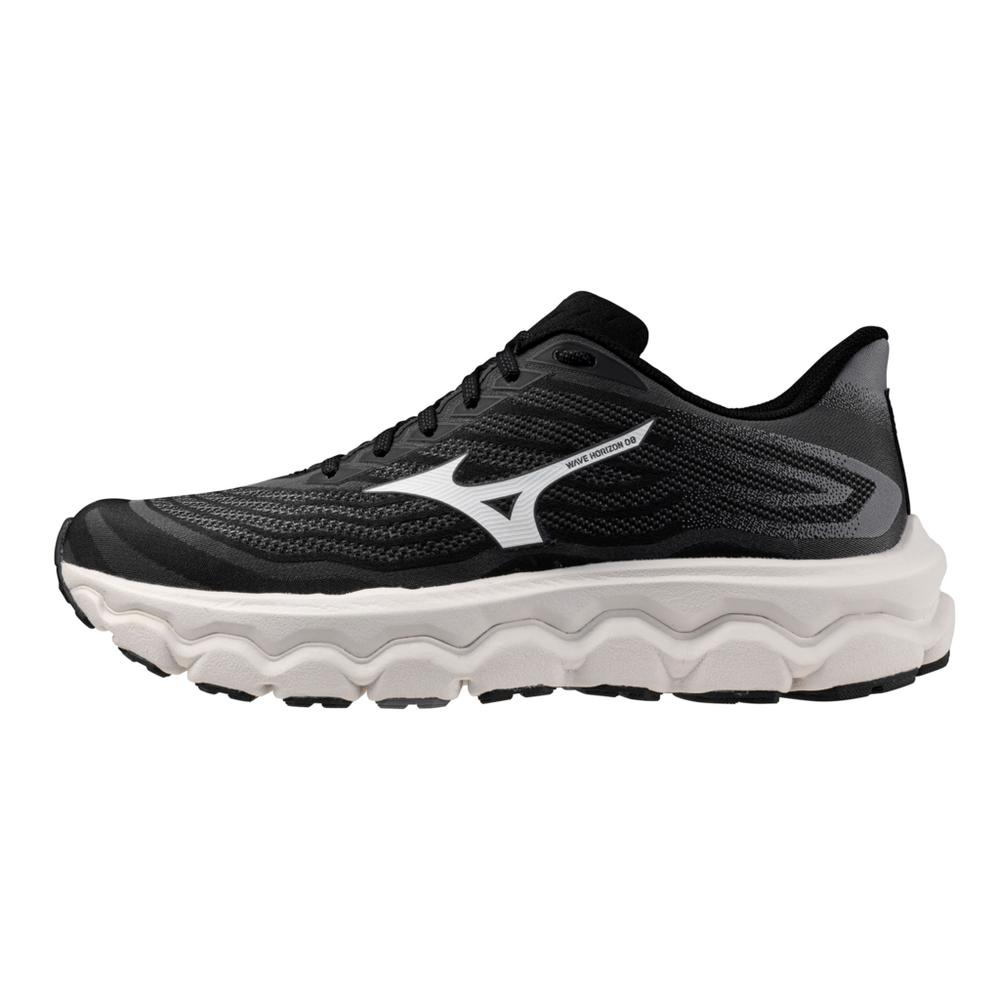 Men's Mizuno Wave Horizon 8 Running Shoe in Black White