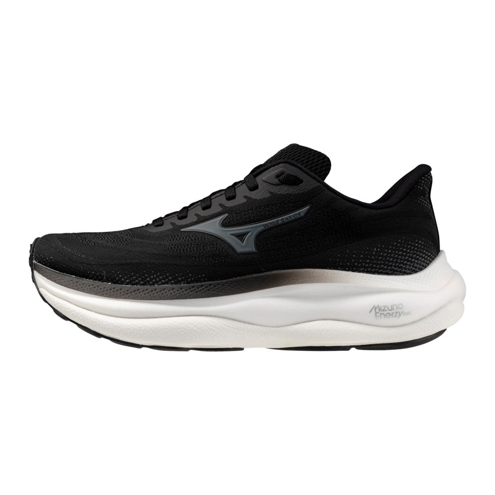 Women's Mizuno Wave Sky 9 Running Shoe in Black | Metallic Grey