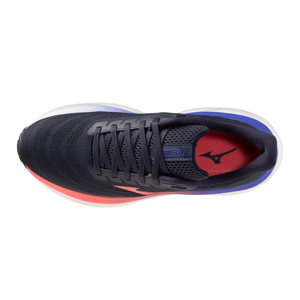 Women's Mizuno Wave Sky 9 Running Shoe in Odyssey Grey | Striking Coral