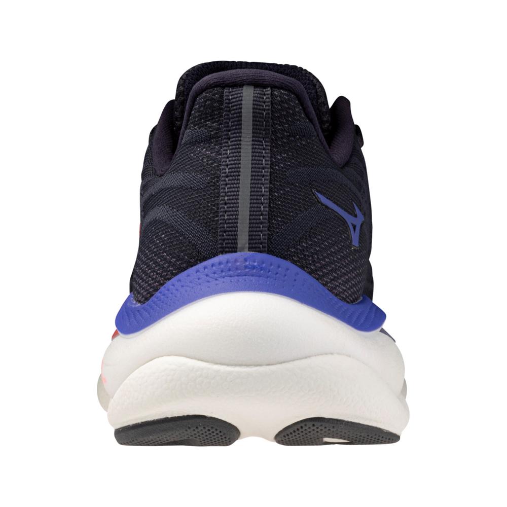 Women's Mizuno Wave Sky 9 Running Shoe in Odyssey Grey | Striking Coral