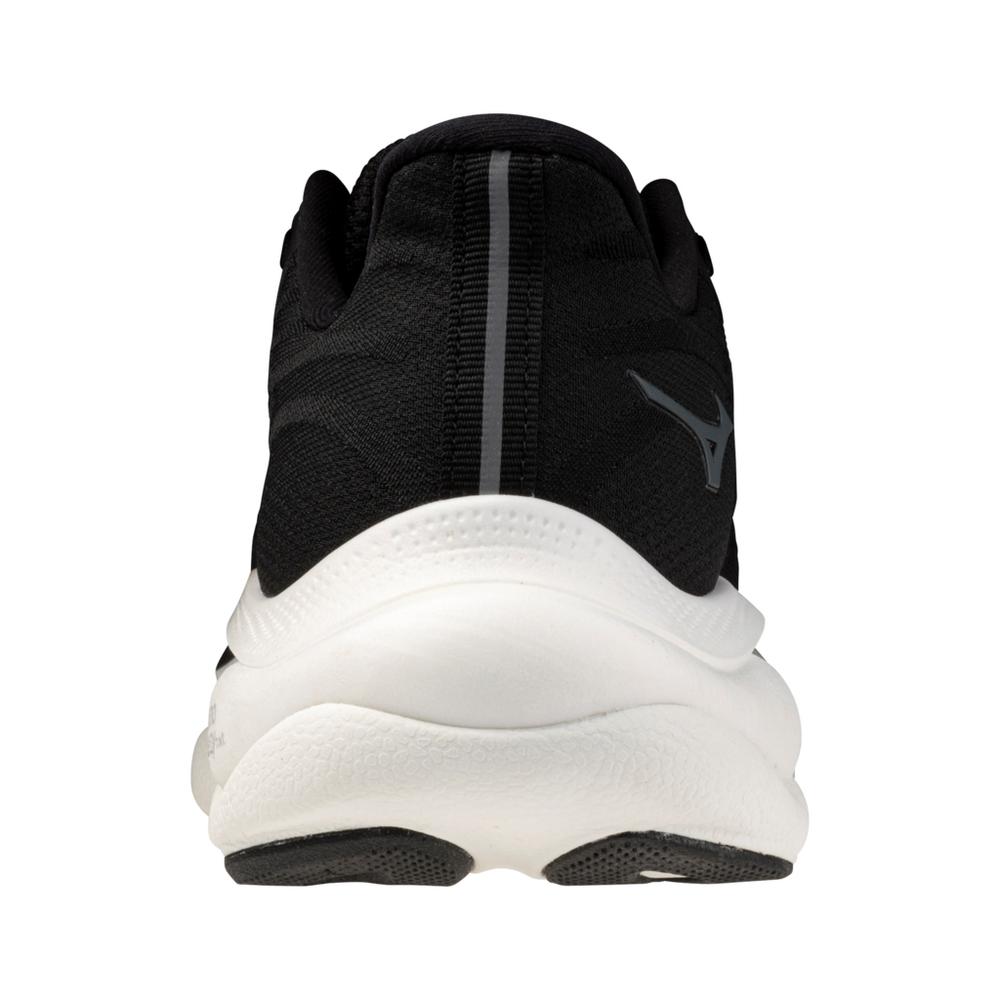 Men's Mizuno Wave Sky 9 Running Shoe in Black | Metallic Grey