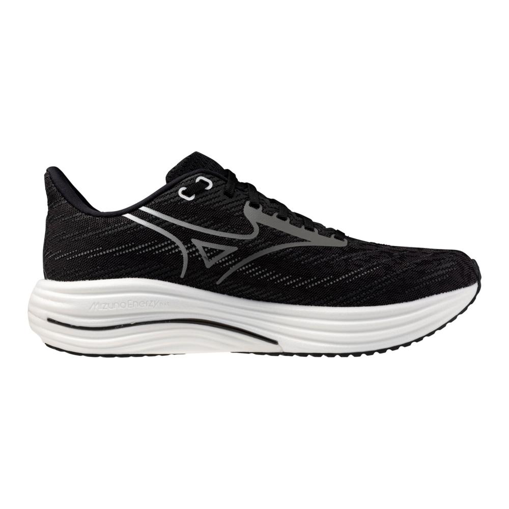 Women's Mizuno Wave Rider 29 Running Shoe in Black Sand | White