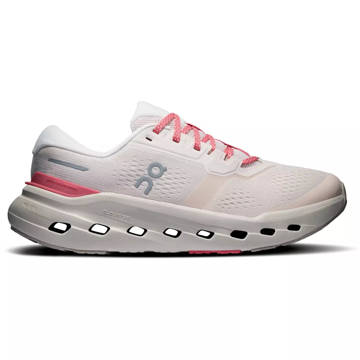 On Women's Cloudrunner 3 Running Shoe in Oyster | Camellia
