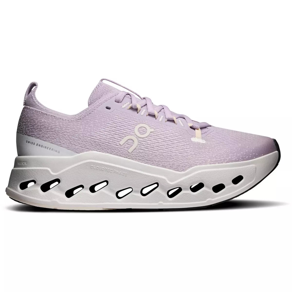 Women's On Cloudsurfer Max Running Shoe in Foxglove | Ivory