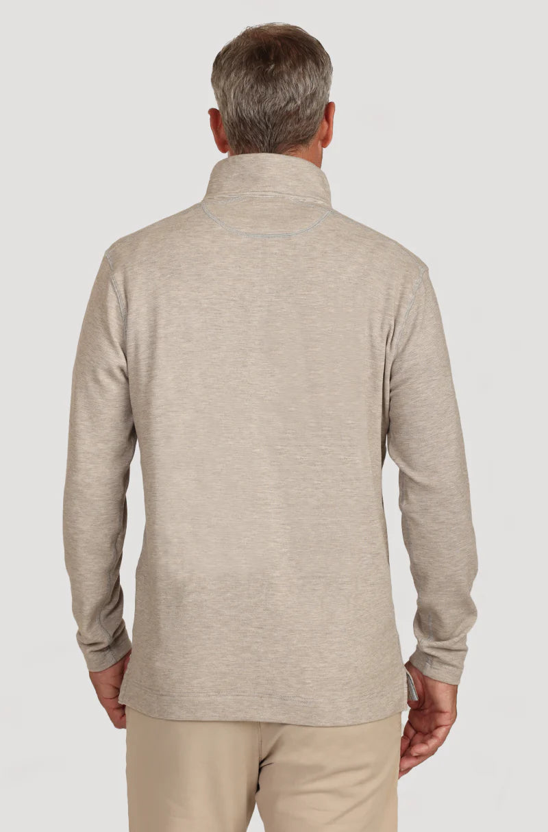 True Grit Daybreak 1/4 Zip Pullover in Soft Brown