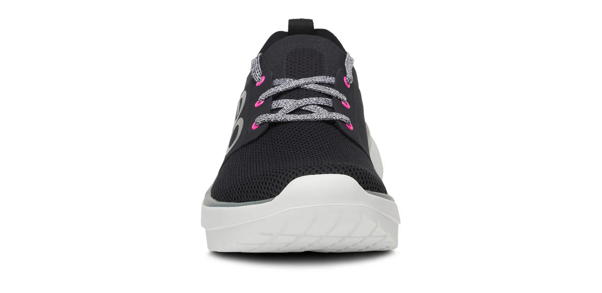 Oofos Women's Stride Women's Lace-Up Shoe in Black/White