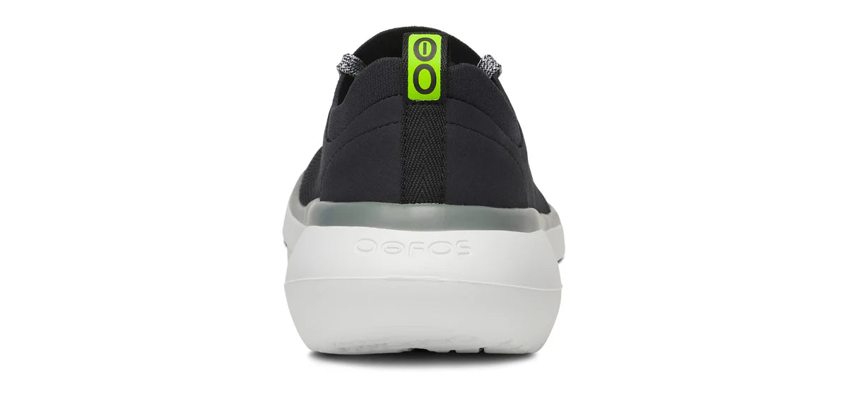 Oofos Women's Stride Women's Lace-Up Shoe in Black/White