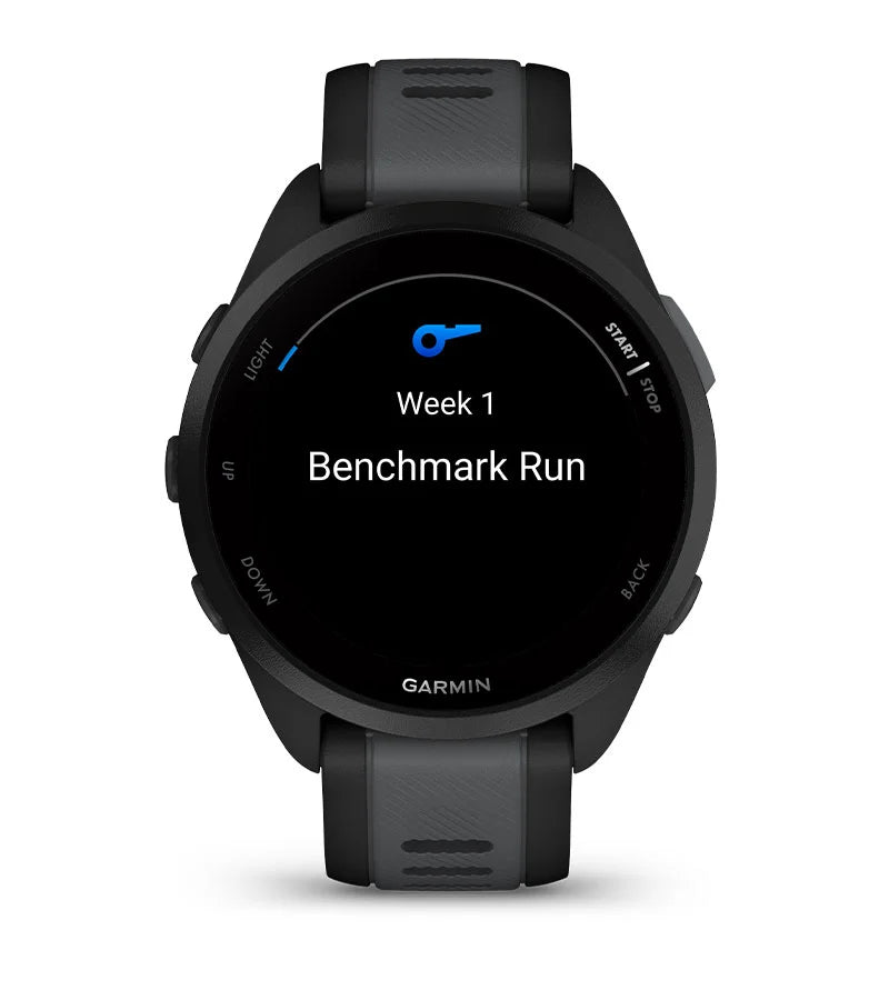 Garmin Forerunner® 165 Music Smartwatch, Black/Slate Gray