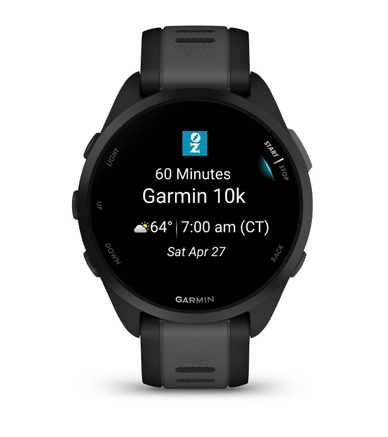 Garmin Forerunner® 165 Music Smartwatch, Black/Slate Gray