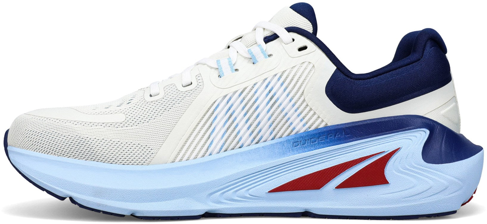 Women's Altra Paradigm 7 Road Running Shoe in White Blue