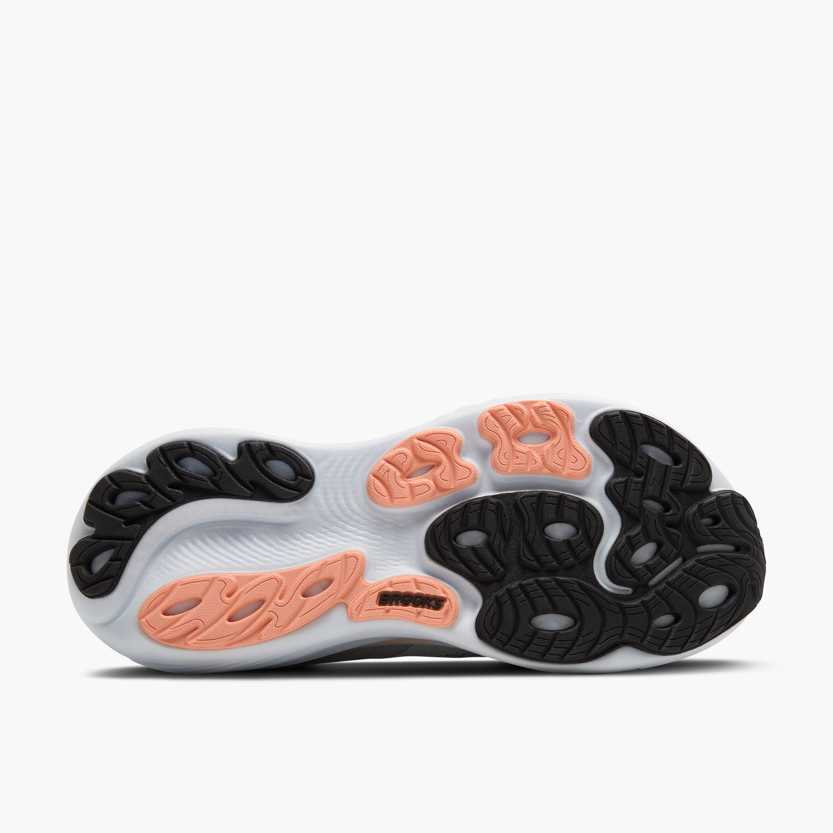 Women's Brooks Running Adrenaline GTS 25 Road Running Shoe in Grey/Blackened Pearl/Coral