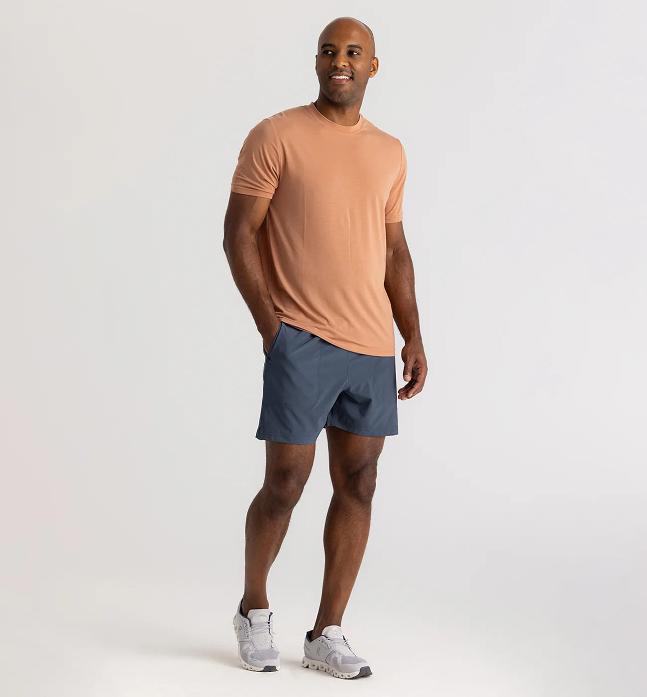 Free Fly Men's Lined Active Breeze Short 5.5 in Blue Dusk II