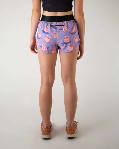 ChicknLegs Women's 1.5" Split Shorts in Piggies